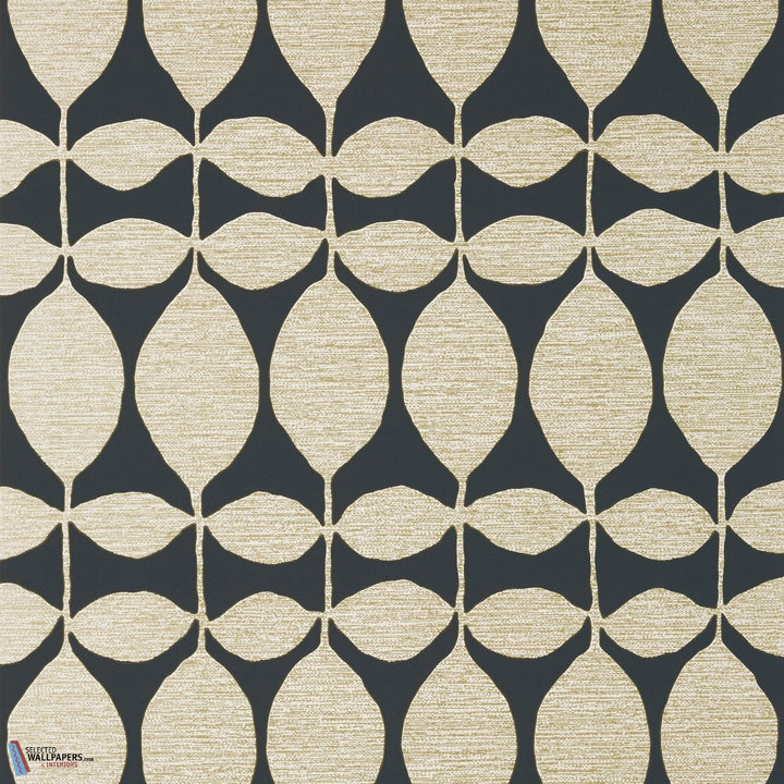 Lola-Thibaut-wallpaper-behang-Tapete-wallpaper-Metallic Gold on Black-Rol-Selected Wallpapers