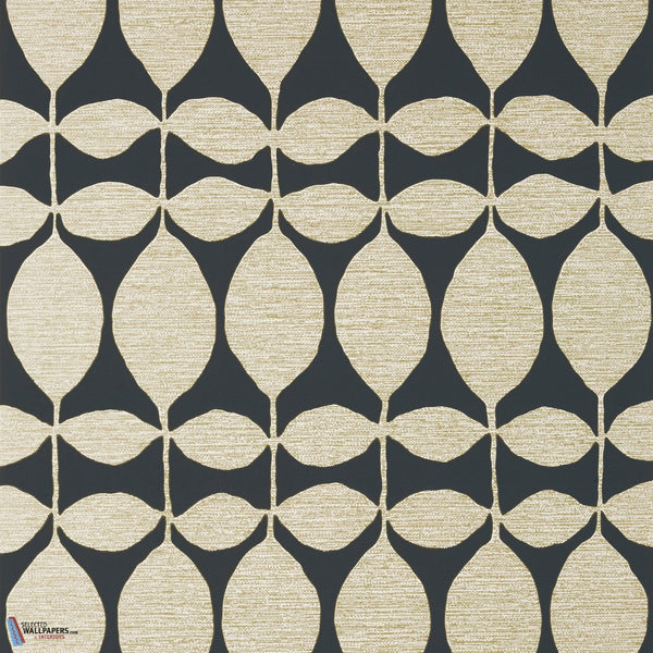 Lola-Thibaut-Tapete-Metallic Gold on Black-Rolle-Selected Wallpapers