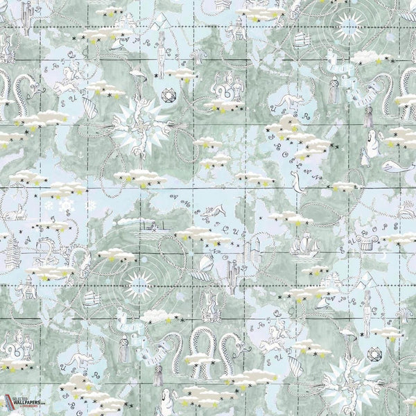 Magellan Tapete-Pierre Frey-Celadon-Meter (M1)-Selected Wallpapers-Interiors