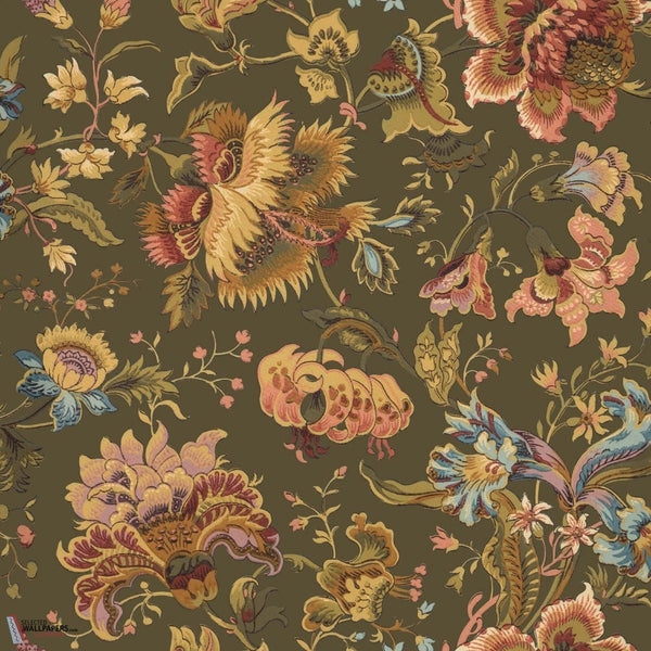 Majorelle behang-House of Hackney-Moss Green-200 cm-Selected-Wallpapers-Interiors