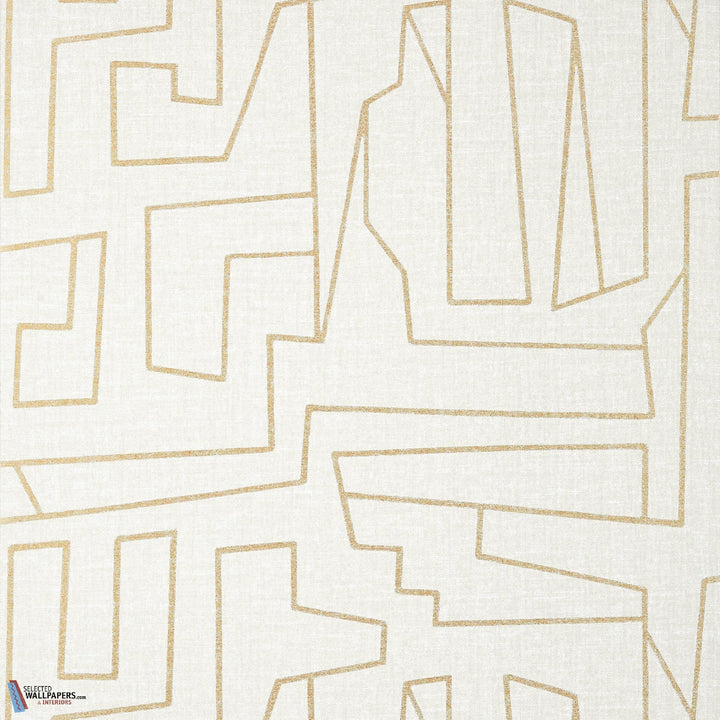 Matrix-Thibaut-wallpaper-behang-Tapete-wallpaper-Metallic Gold on Beige-Rol-Selected Wallpapers