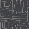 Matrix-Thibaut-Tapete-Off White on Black-Rolle-Selected Wallpapers