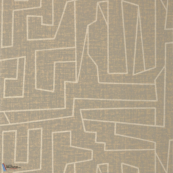 Matrix-Thibaut-Tapete-Metallic Gold and Grey-Rolle-Selected Wallpapers