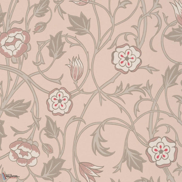 May's Tulip Tapete-Little Greene-Castell Pink-Rolle-Selected Wallpapers-Interiors