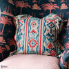 Mediterraneo Ikat Kussen-Kussen-Mind the Gap-White & Indigo-50 x 50 cm-Selected Interiors