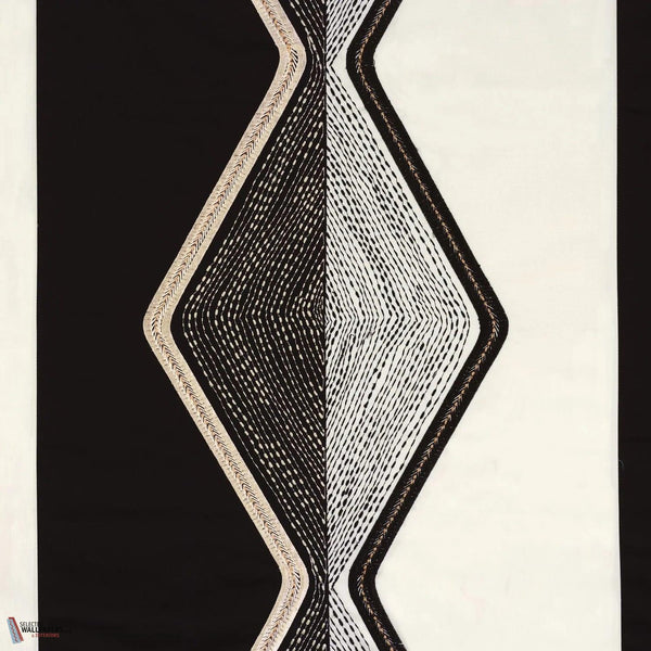 Mesa stof-Casamance-Noir-Meter (M1)-Selected Wallpapers-Interiors