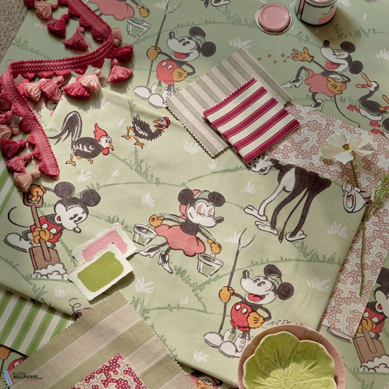 Mickey - At The Farm-Papier Peint-Sanderson-Selected Wallpapers