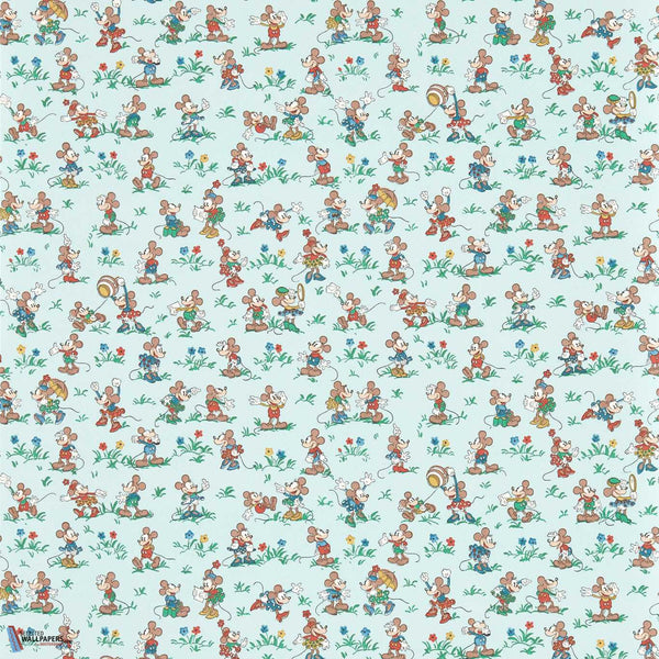Mickey & Minnie-behang-Sanderson-Bonbon Blue-Rol-217264-Selected Wallpapers