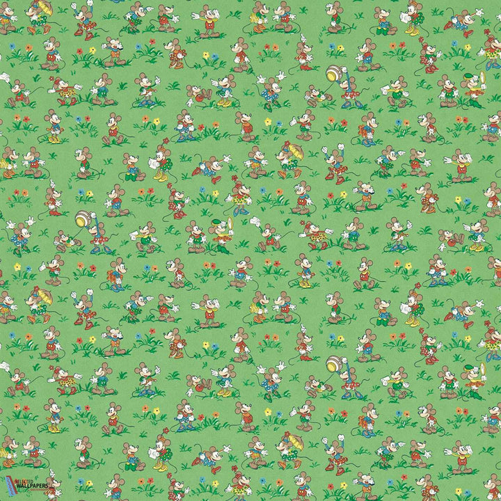 Mickey & Minnie-behang-Tapete-Sanderson-Gumball Green-Rol-217265-Selected Wallpapers