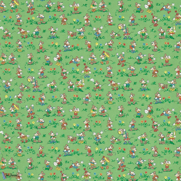 Mickey & Minnie-behang-Sanderson-Gumball Green-Rol-217265-Selected Wallpapers