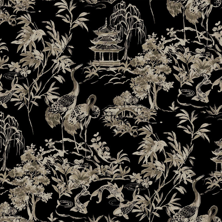 Ming Pagoda-Coordonne-behang-tapete-wallpaper-Onyx-Non Woven-Selected-Wallpapers-Interiors