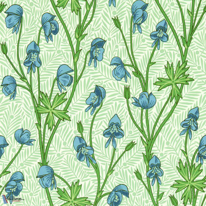 Monkshood-behang-tapete-wallpaper-Morris & Co-Cobalt/Goblin Green-Rol-Selected-Wallpapers-Interiors