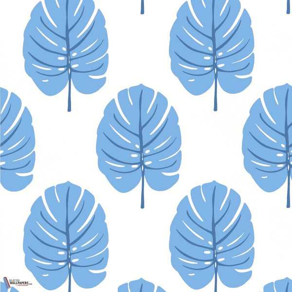 Monstera-Behang-Thibaut-Blue-Rol-T13953-Selected Wallpapers