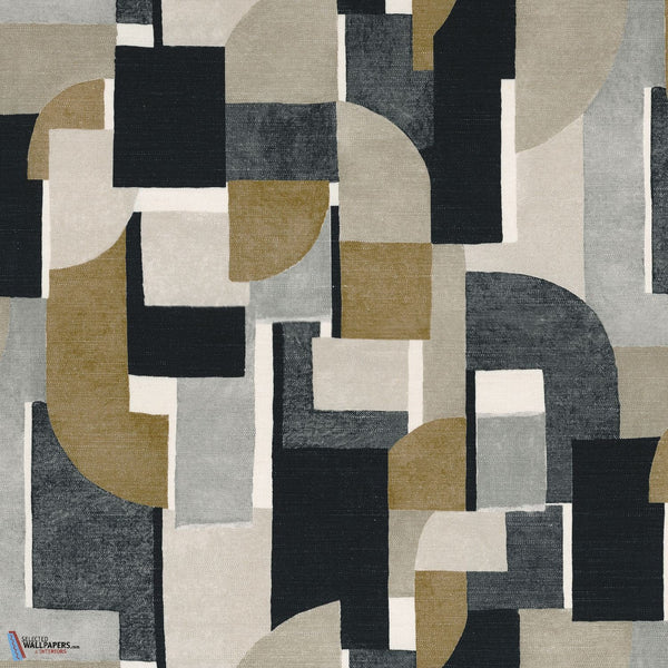 Montsouris Stoff-Casamance-Beige/Carbone-Meter (M1)-Selected-Wallpapers-Interiors