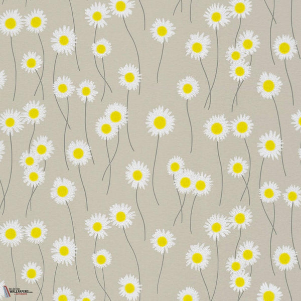 Moon Daisies Tapete-Little Greene-Slaked Lime-Rolle-Selected Wallpapers-Interiors