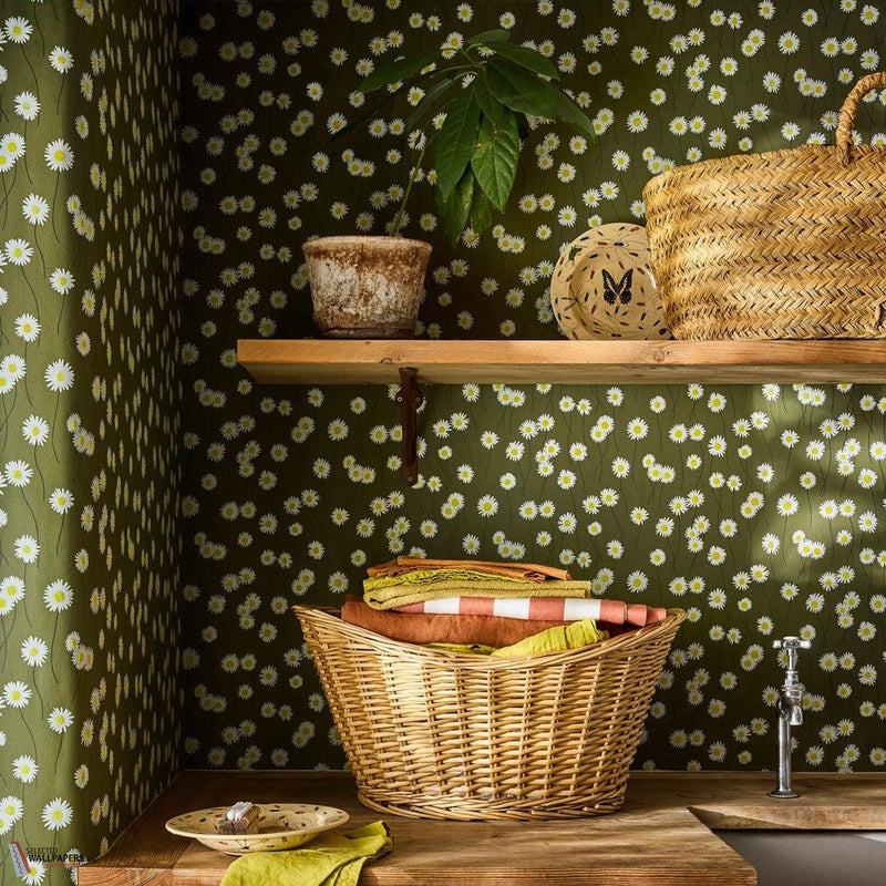 Moon Daisies wallpaper by Little Greene