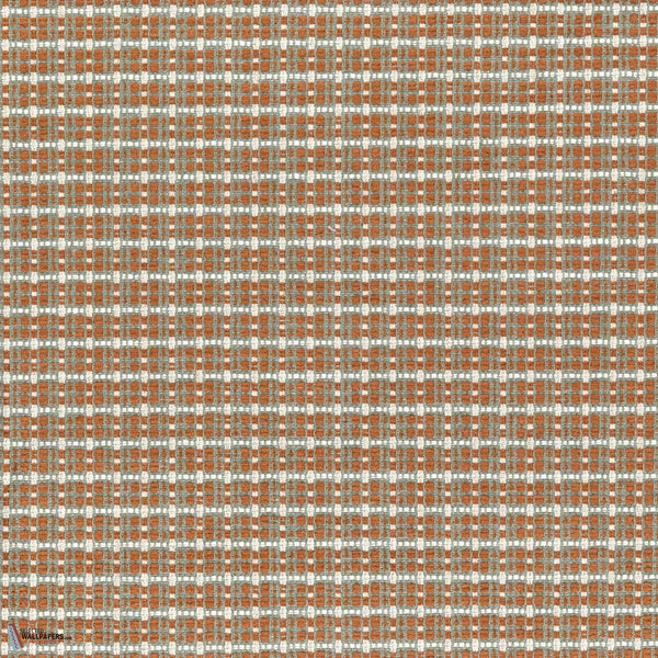 Mosaico stof-Casamance-Céladon orange-Meter (M1)-Selected Wallpapers-Interiors