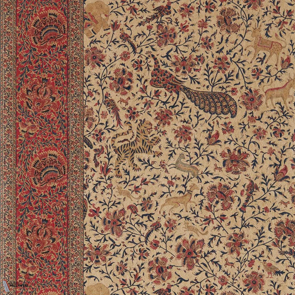 Mughal Menagerie wallpaper-Zoffany-Indigo/madder-Paneel-Selected Wallpapers-Interiors