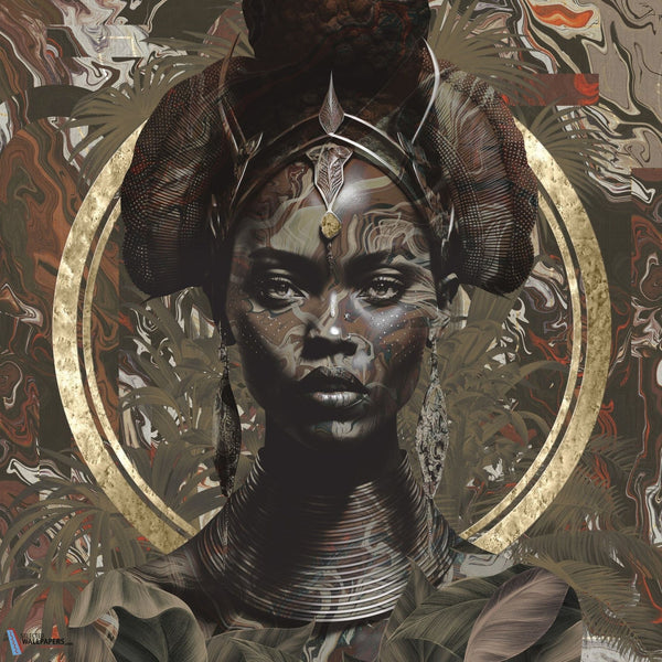 Nefertari-behang-Muance-Brown-Vinyl-MU14001V-Selected Wallpapers