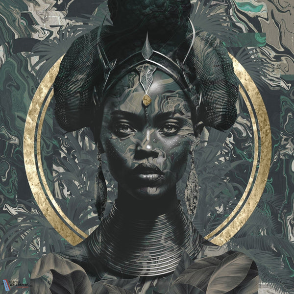 Nefertari-behang-Muance-Green-Vinyl-MU14003V-Selected Wallpapers