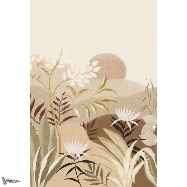 Neloe wallpaper-Casamance-Sable/Kaki-Set-Selected Wallpapers-Interiors