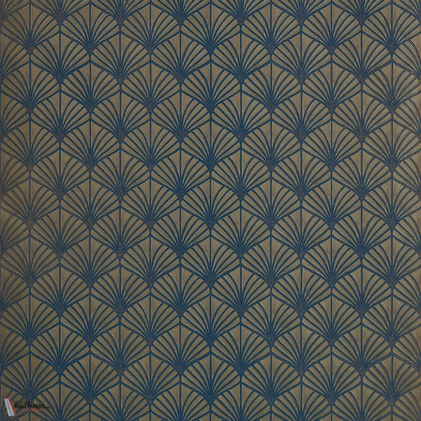 Nereides wallpaper-Casamance-Bleu Roi/Dore-Roll-Selected-Wallpapers-Interiors
