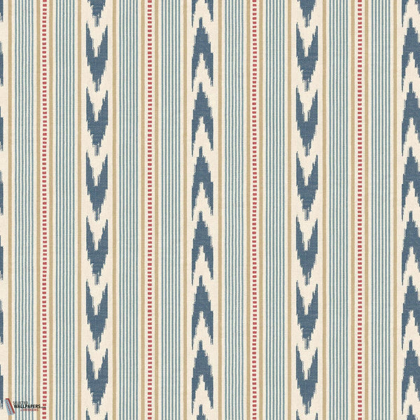 Newport Stripe behang-Mulberry-Blue/Red-Rol-Selected-Wallpapers-Interiors