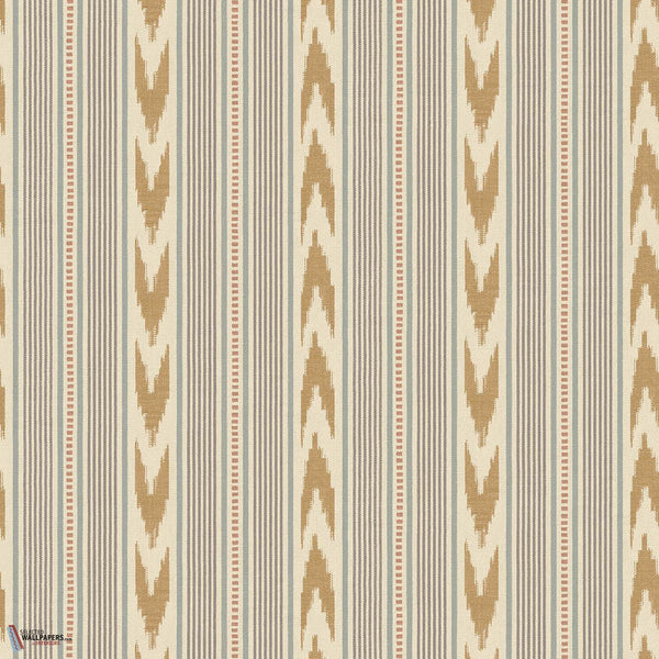 Newport Stripe behang-Mulberry-Blue/Sand-Rol-Selected-Wallpapers-Interiors