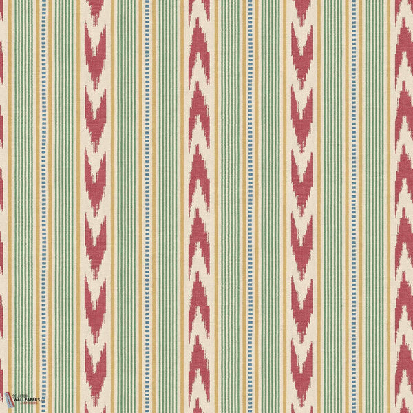 Newport Stripe behang-Mulberry-Red/Green-Rol-Selected-Wallpapers-Interiors