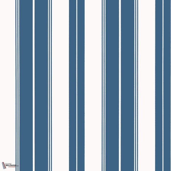 Norfolk Stripe behang-Thibaut-Navy-Rol-Selected-Wallpapers-Interiors