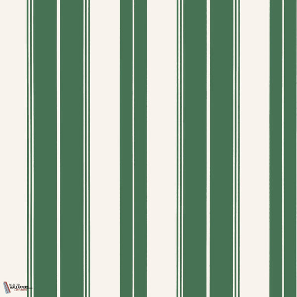 Norfolk Stripe behang-Thibaut-Green-Rol-Selected-Wallpapers-Interiors