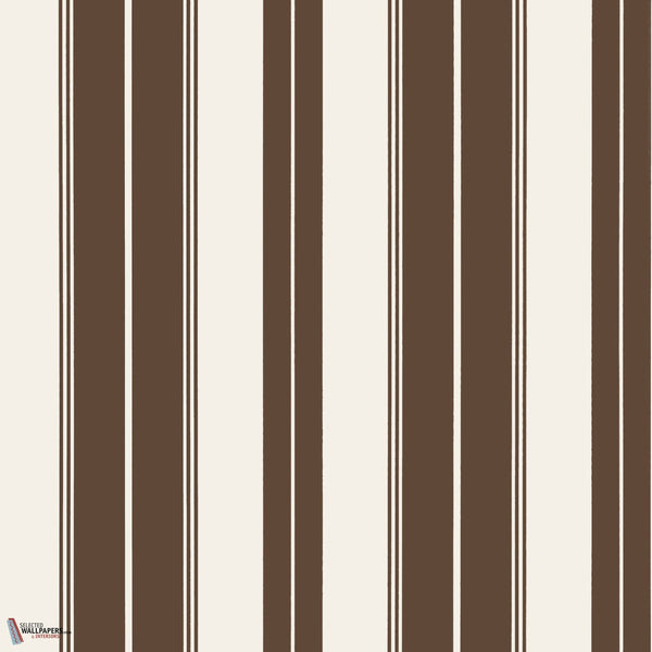 Norfolk Stripe behang-Thibaut-Chocolate Brown-Rol-Selected-Wallpapers-Interiors