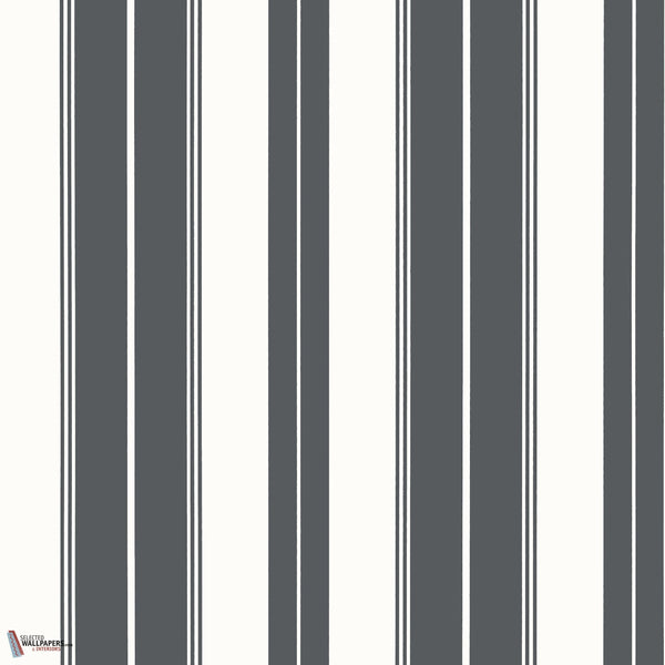 Norfolk Stripe behang-Thibaut-Charcoal Black-Rol-Selected-Wallpapers-Interiors