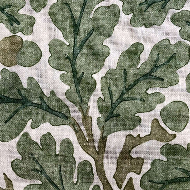 Oak fabric in Forest/Cream by Morris & Co