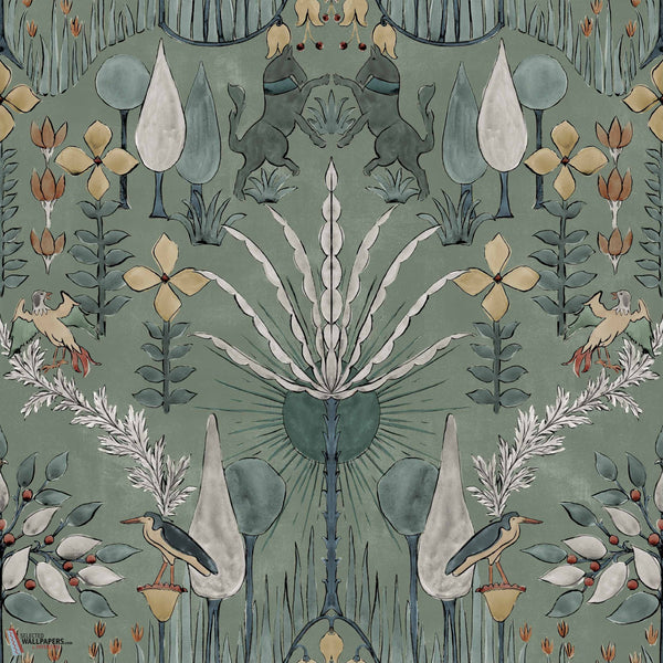 Oasis Villa behang-Coordonne-Celadon-Rol-Selected-Wallpapers-Interiors