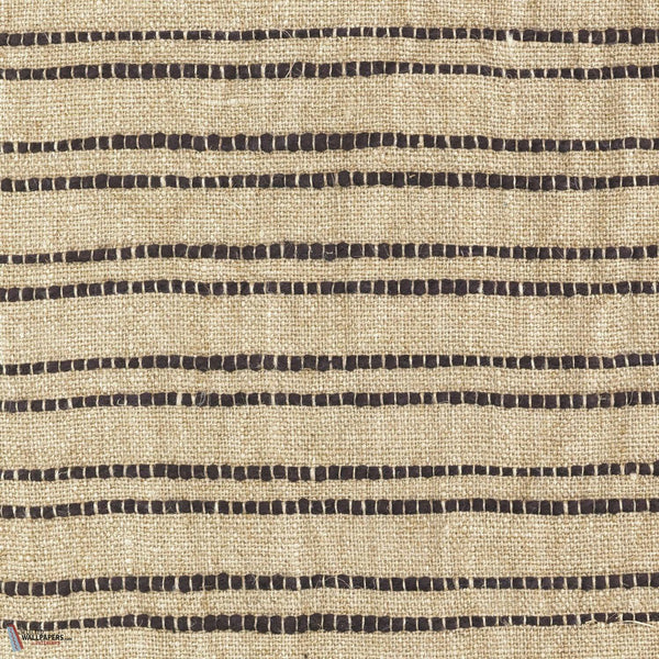 Odéa stof-Casamance-Naturel noir-Meter (M1)-Selected Wallpapers-Interiors