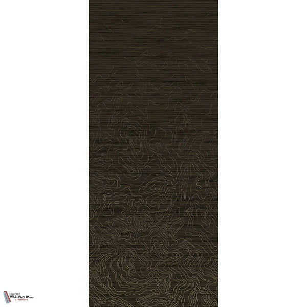 Ondes Précieuses wallpaper-Casamance-Noir doré-Paneel-Selected Wallpapers-Interiors