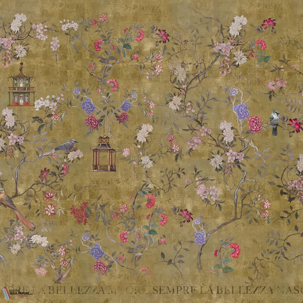 Oriental Gold wallpaper-Wall & Deco-01-d.ecodura Texture-M2-Selected Wallpapers-Interiors