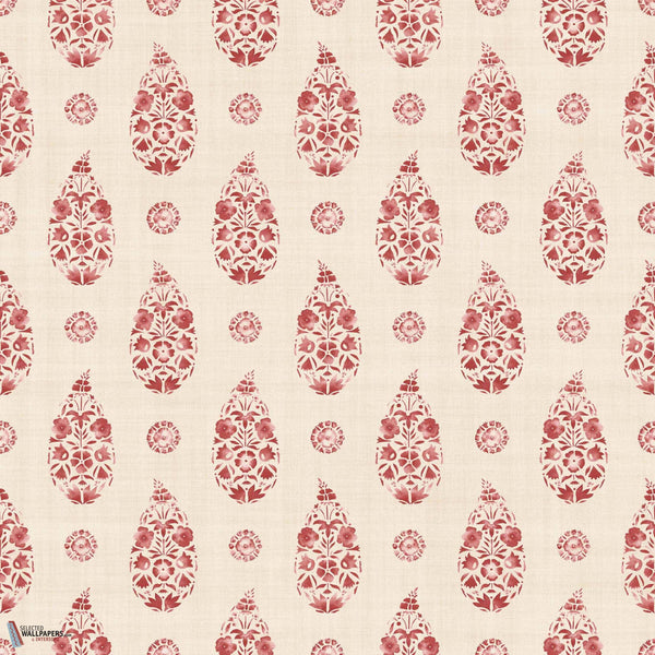 Paisley behang-Coordonne-Red-Non Woven-Rol-Selected Wallpapers-Interiors