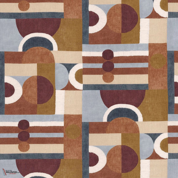 Paro stof-Casamance-Pourpre Ocre-Meter (M1)-Selected-Wallpapers-Interiors