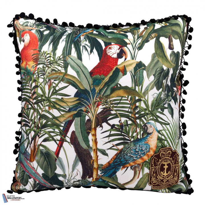 Parrots of Brasil Linen Kussen-Kussen-Mind the Gap-Kissen-Cushion-Red/Green/White-50 x 50 cm-Selected Interiors
