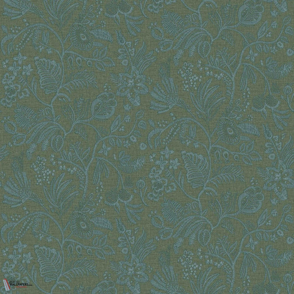 Pastel Tapete-Casamance-Emeraude-Rolle-Selected Wallpapers-Interiors