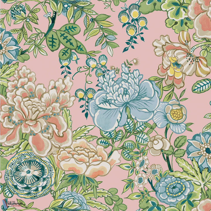 Peony Garden-Thibaut-Blush-Rol-Selected-Wallpapers-Interiors