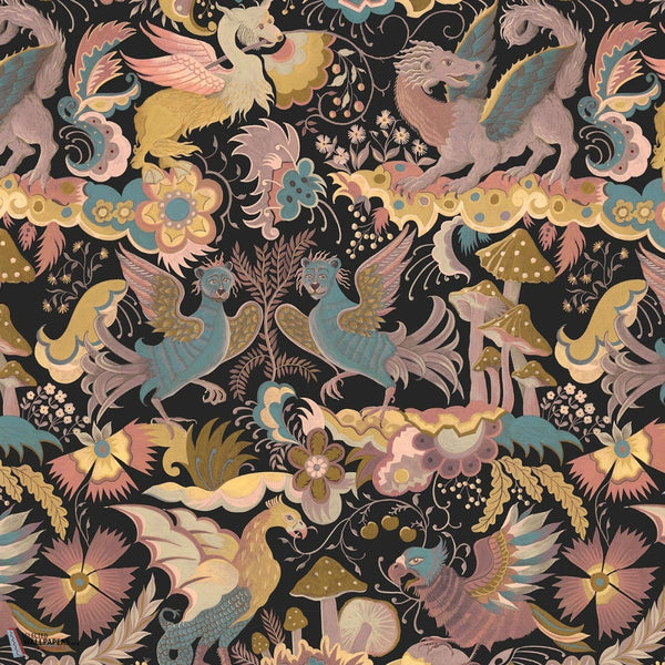 Phantasia behang-House of Hackney-Noir-200 cm-Selected-Wallpapers-Interiors