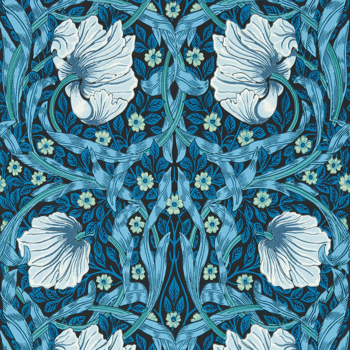 Pimpernel-behang-tapete-wallpaper-Morris & Co-Midnight/Opal-Rol-Selected-Wallpapers-Interiors
