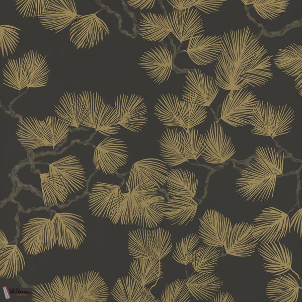 Pine wallpaper-Sandberg-Black-Roll-Selected Wallpapers-Interiors