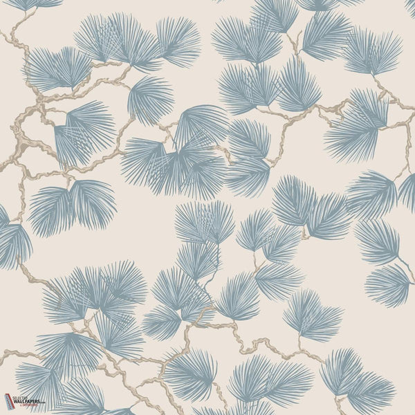 Pine wallpaper-Sandberg-Misty Blue-Roll-Selected Wallpapers-Interiors