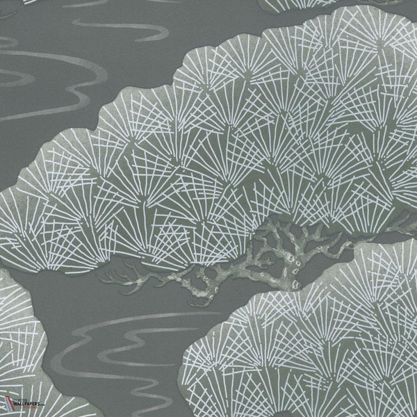 Pines behang-Little Greene-Silver pine-Rol-Selected Wallpapers-Interiors