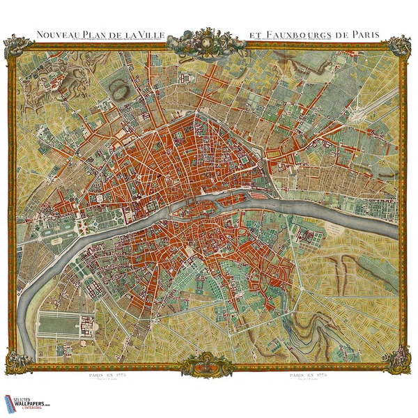Plan Jaillot-Pierre Frey-behang-01-Set-Selected Wallpapers