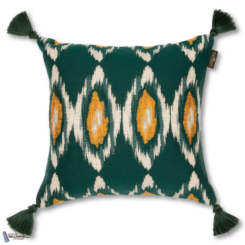 Pradesh Ikat kussen in Green/Yellow van Mind the Gap